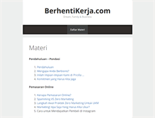 Tablet Screenshot of berhentikerja.com